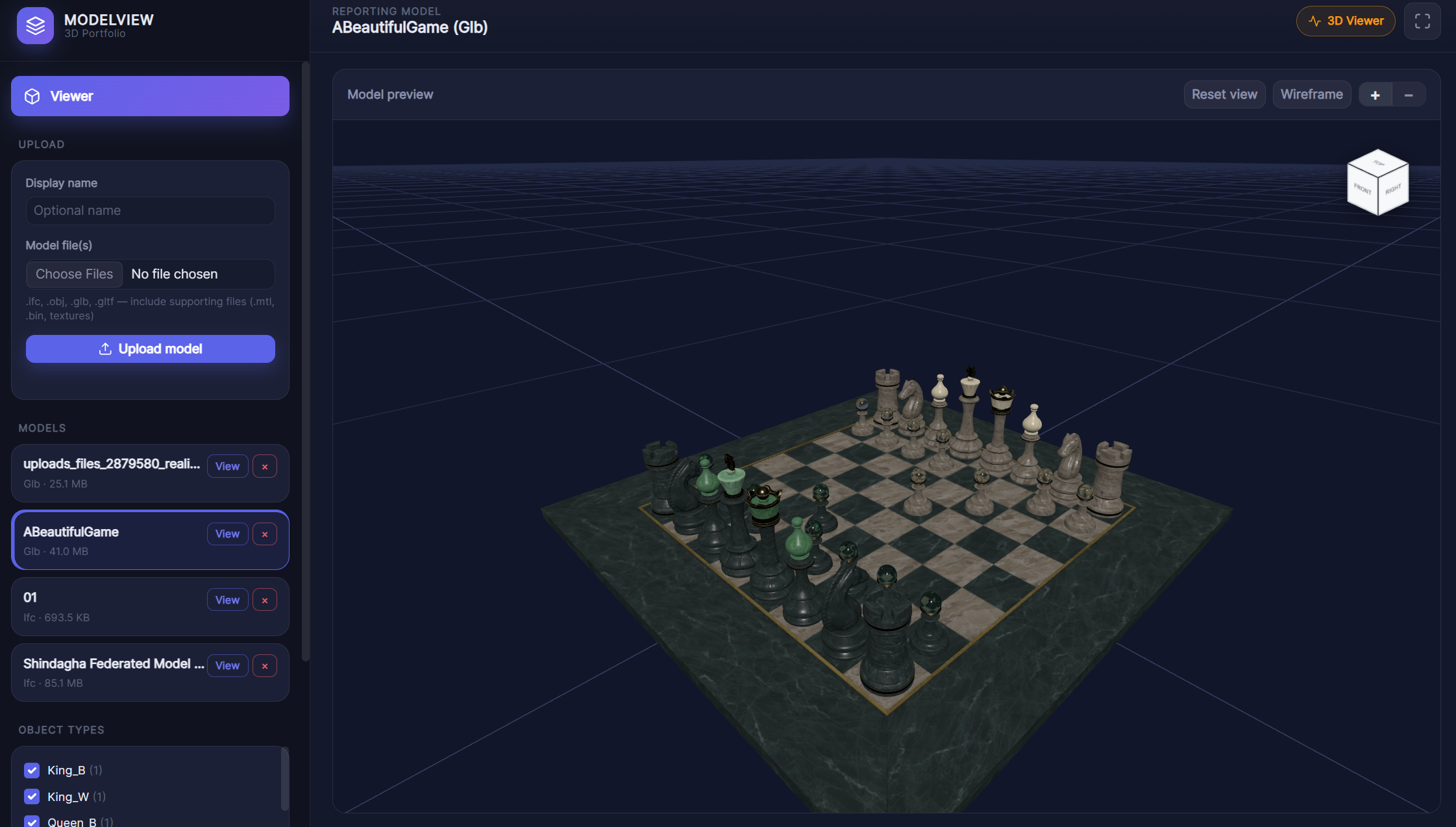 3D BIM model viewer